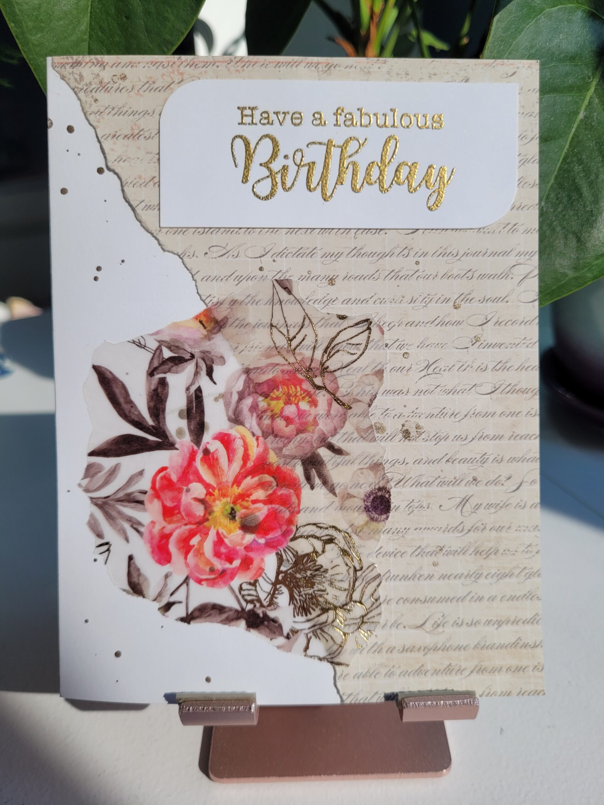 Torn Vellum Birthday Card