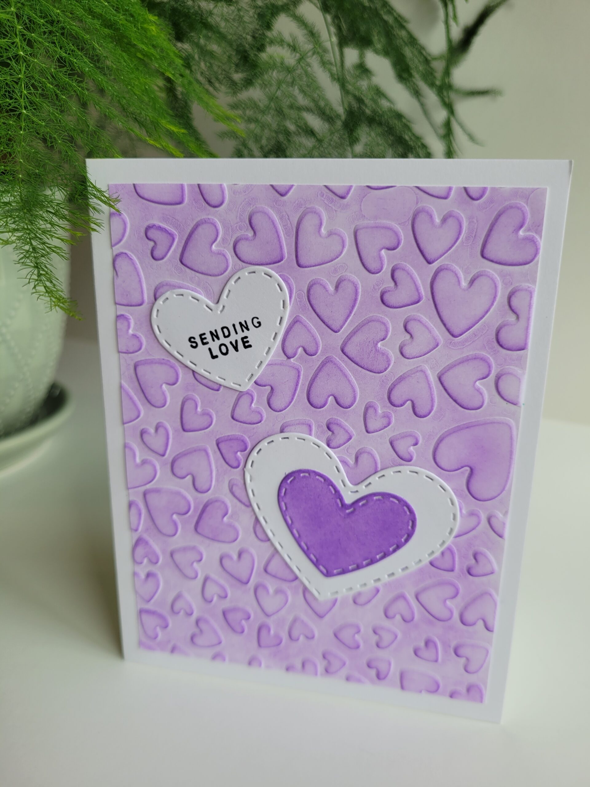 Sending Love purple hearts