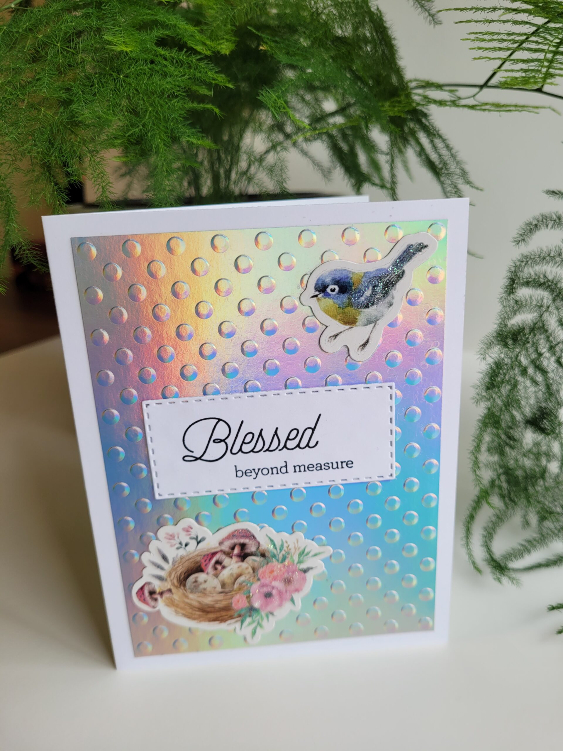 Blessed Beyond Measure – holographic card