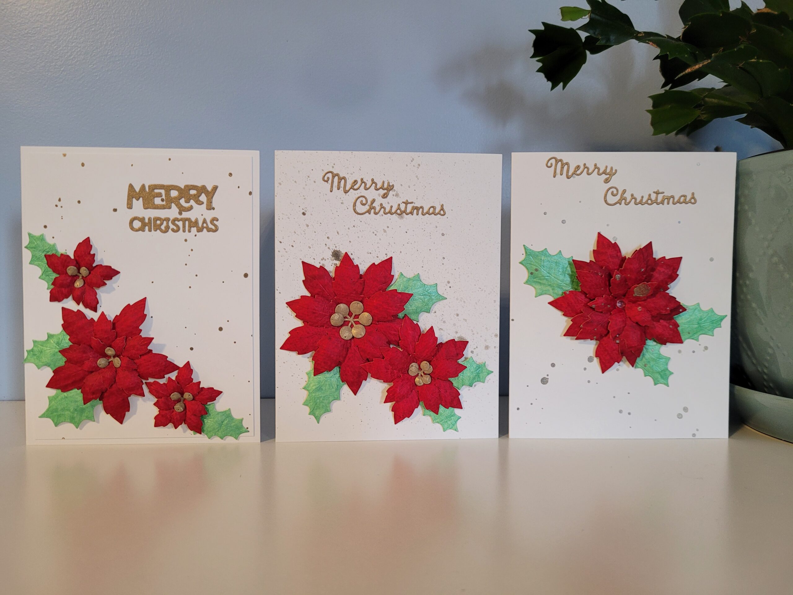 3D Poinsettia Cards